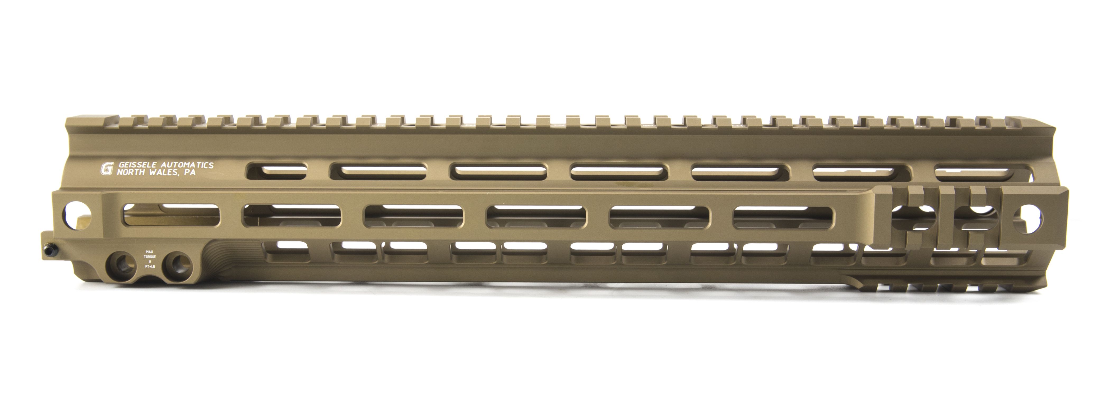 Geissele Automatics MK4 Super Modular Rail 13.5" MLOK includes Stainless Steel Gas Block Desert Dirt Color 05-278S