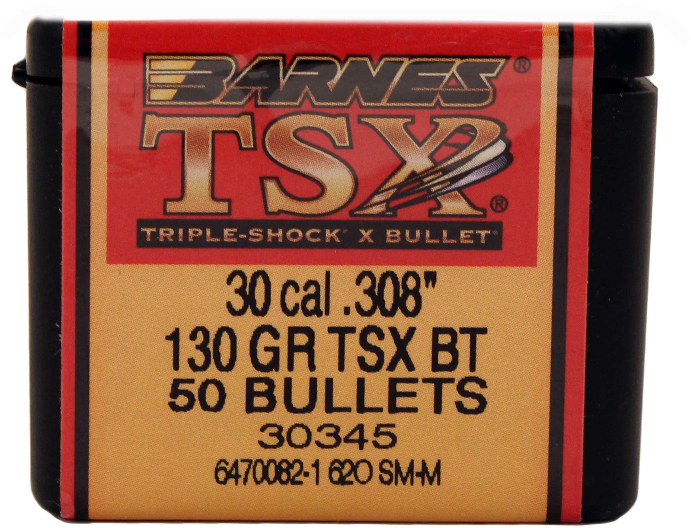Barnes All Copper Triple-Shock X Bullet 30 Caliber 130 Grain Boattail 50/Box Md: 30838