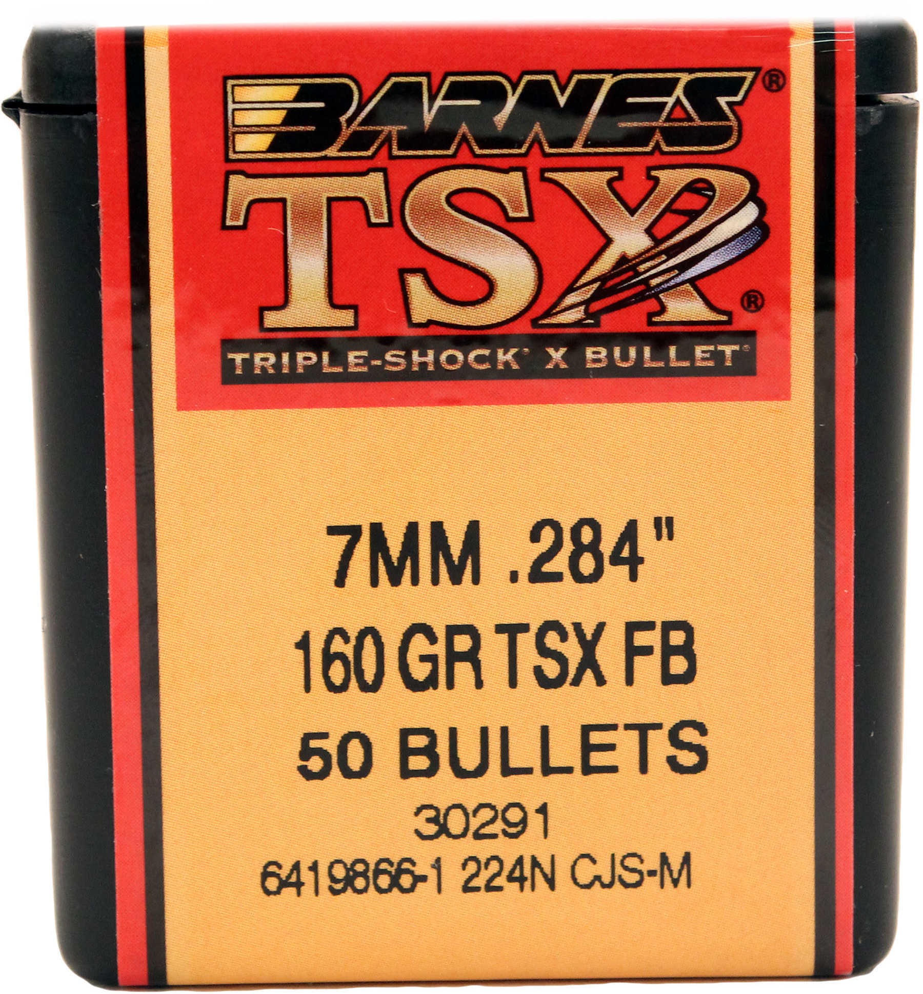 Barnes All Copper Triple-Shock X Bullet 7MM Caliber 160 Grain Flat Base 50/Box Md: 28446