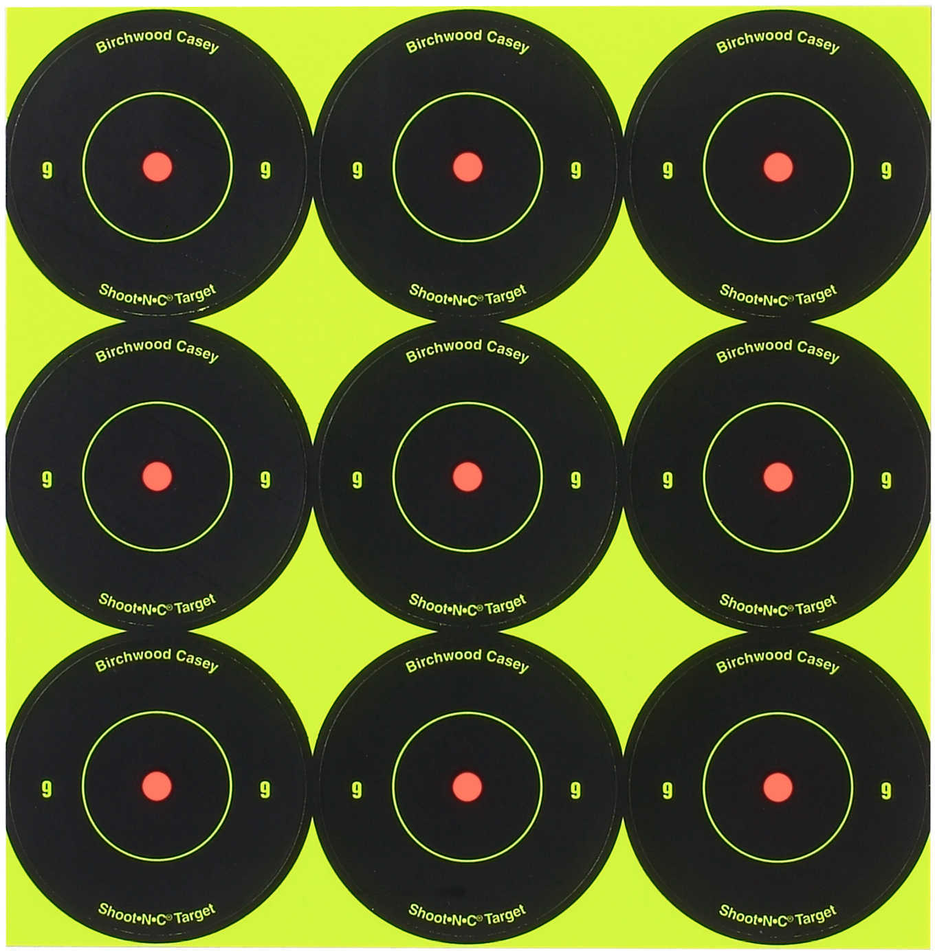 Birchwood Casey 34210 Shoot-N-C Self-Adhesive Paper 2" Bullseye Black 12 Pack