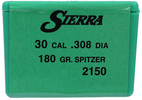 Sierra Pro Hunter Rifle Bullets 308 Caliber 180 Grain Spitzer 100/Box Md: 2150