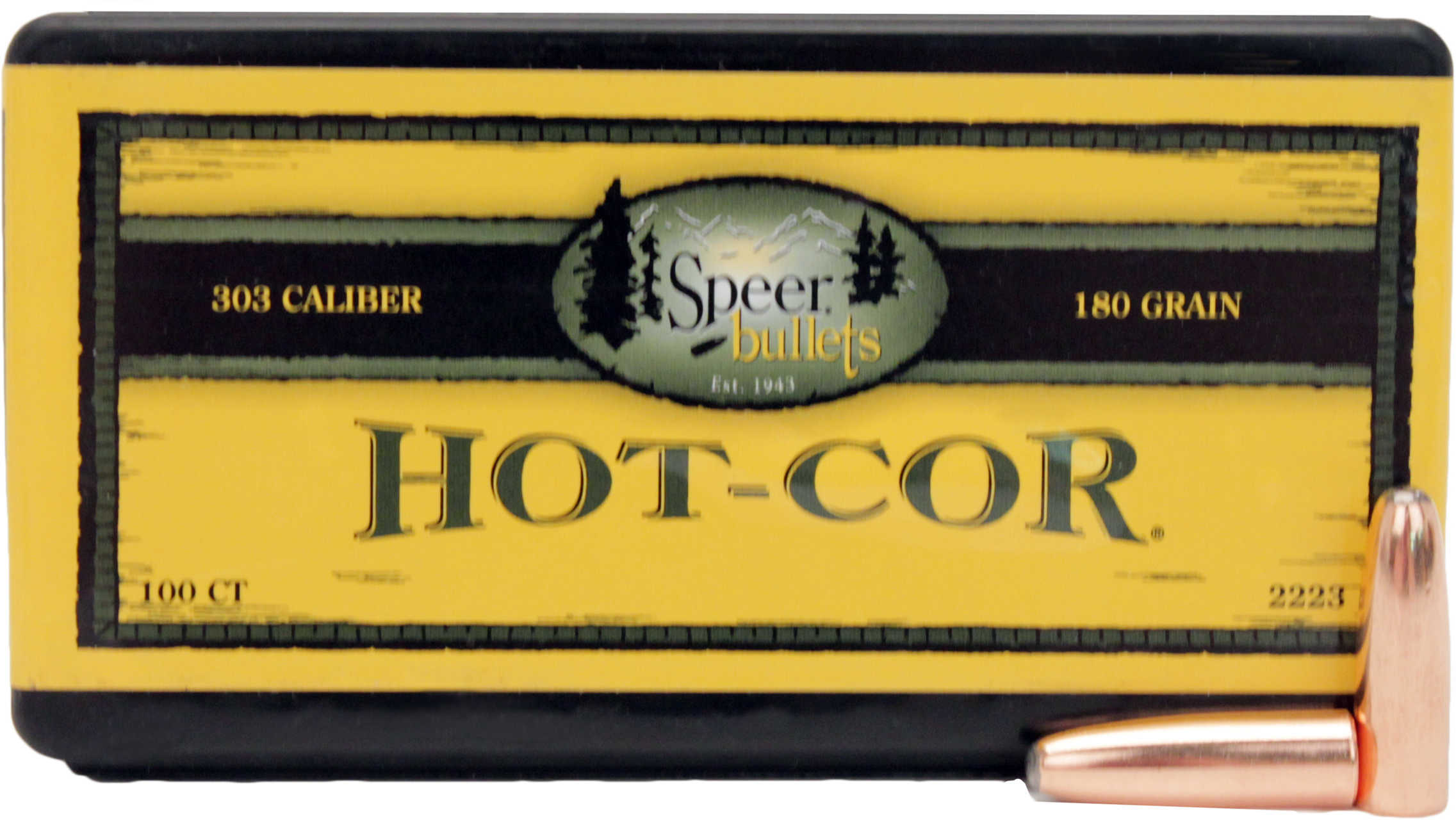 Speer Bullets 2223 Hot-Cor 303 Caliber .311 180 GR Soft Point Round Nose (SPRN) 100 Box