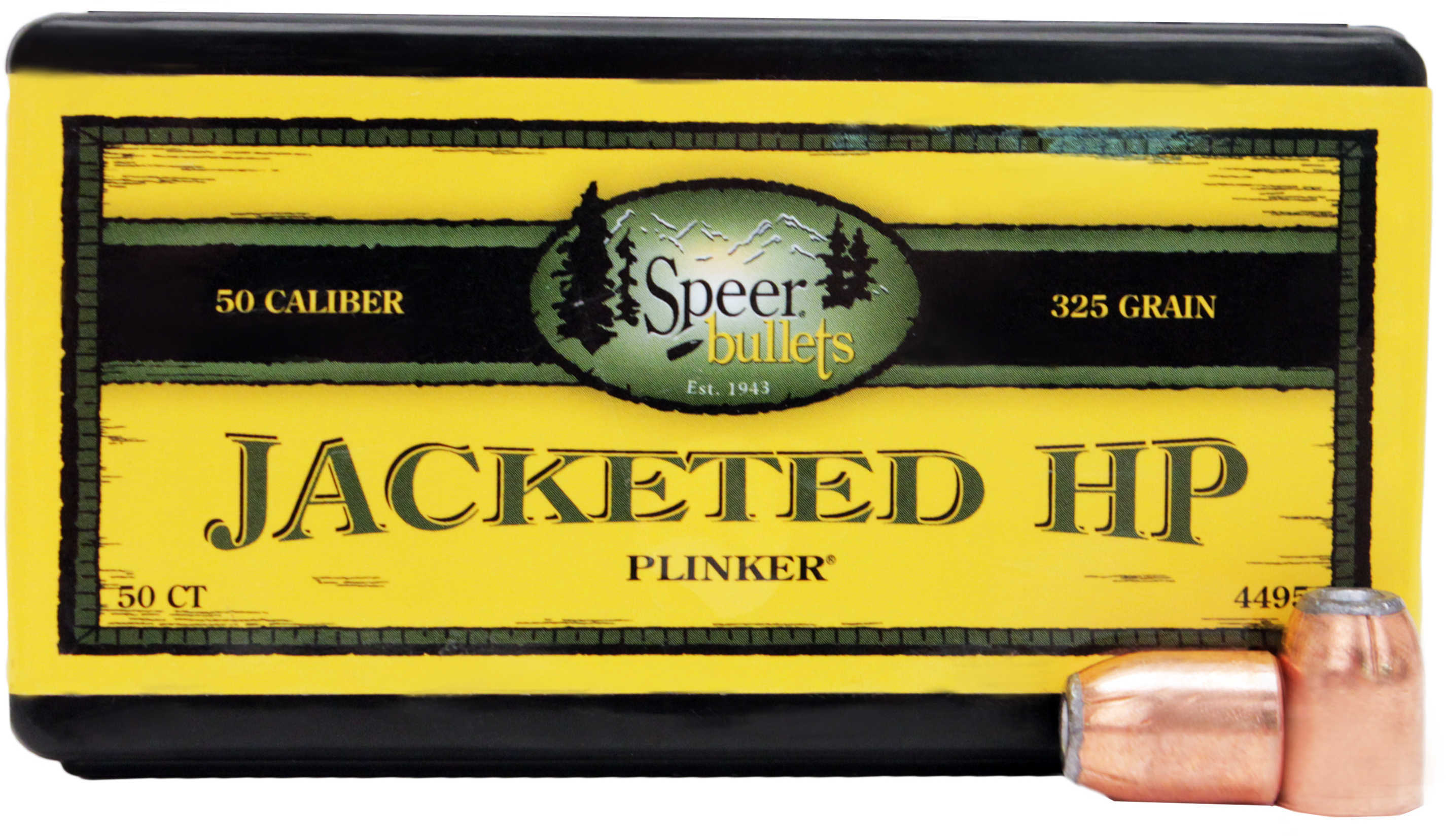 Speer Bullets 4495 Handgun 50 Caliber .500 325 GR Jacketed Hollow Point (JHP) 50 Box