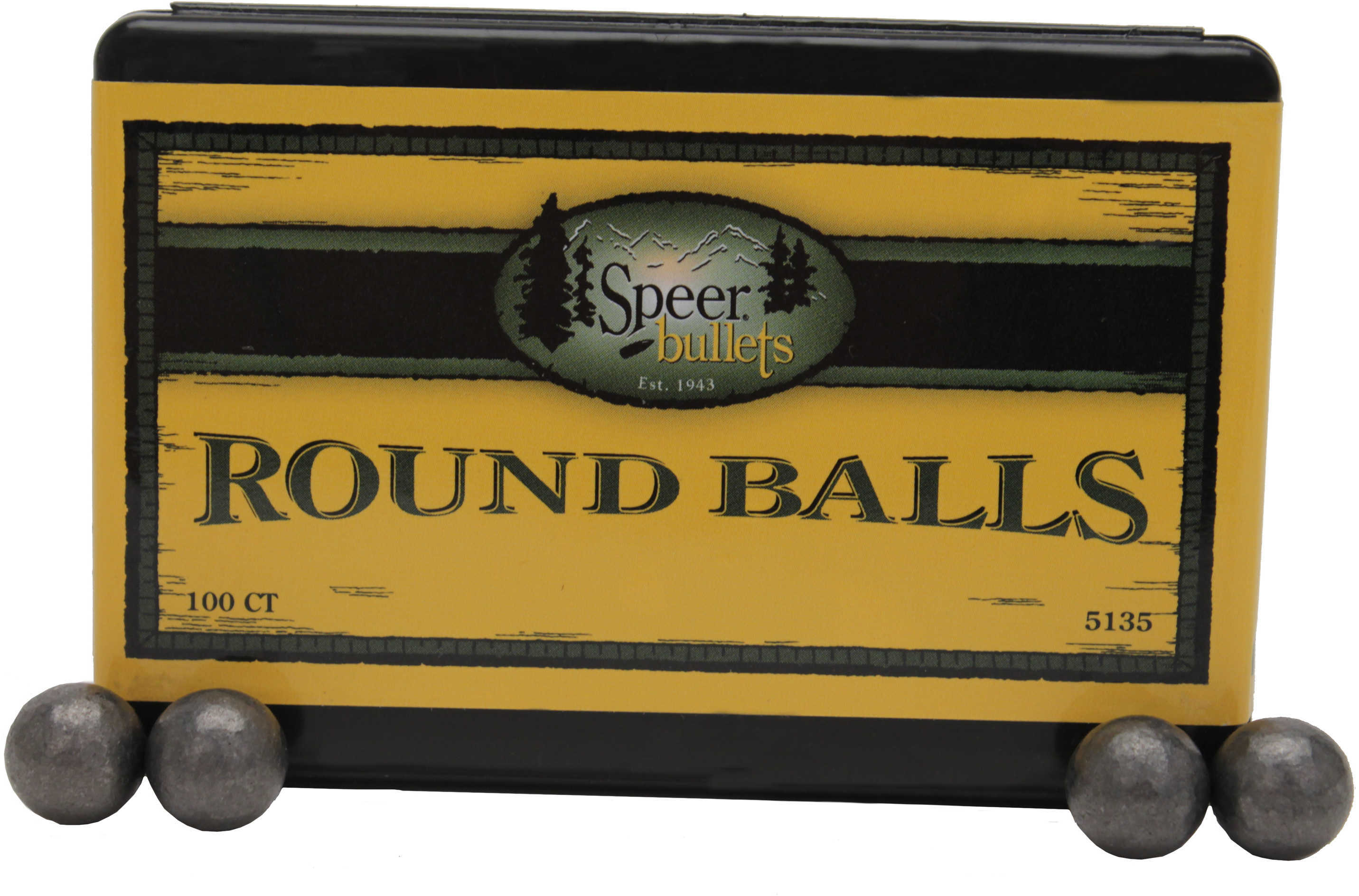 Speer Round Lead Balls 44 Caliber .454" 141 Grain 100/Pack Md: 5135