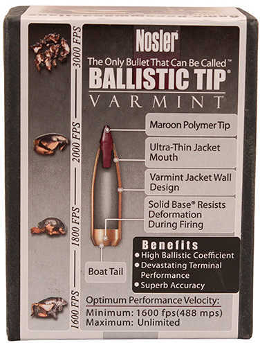 Nosler Varmint Ballistic Tip 204 Caliber 40 Grain Spitzer 100/Box Md: 52111 Bullets