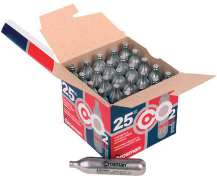 Crosman 2311 Powerlet CO2 Cartridges 12 Grams Stainless 25pk