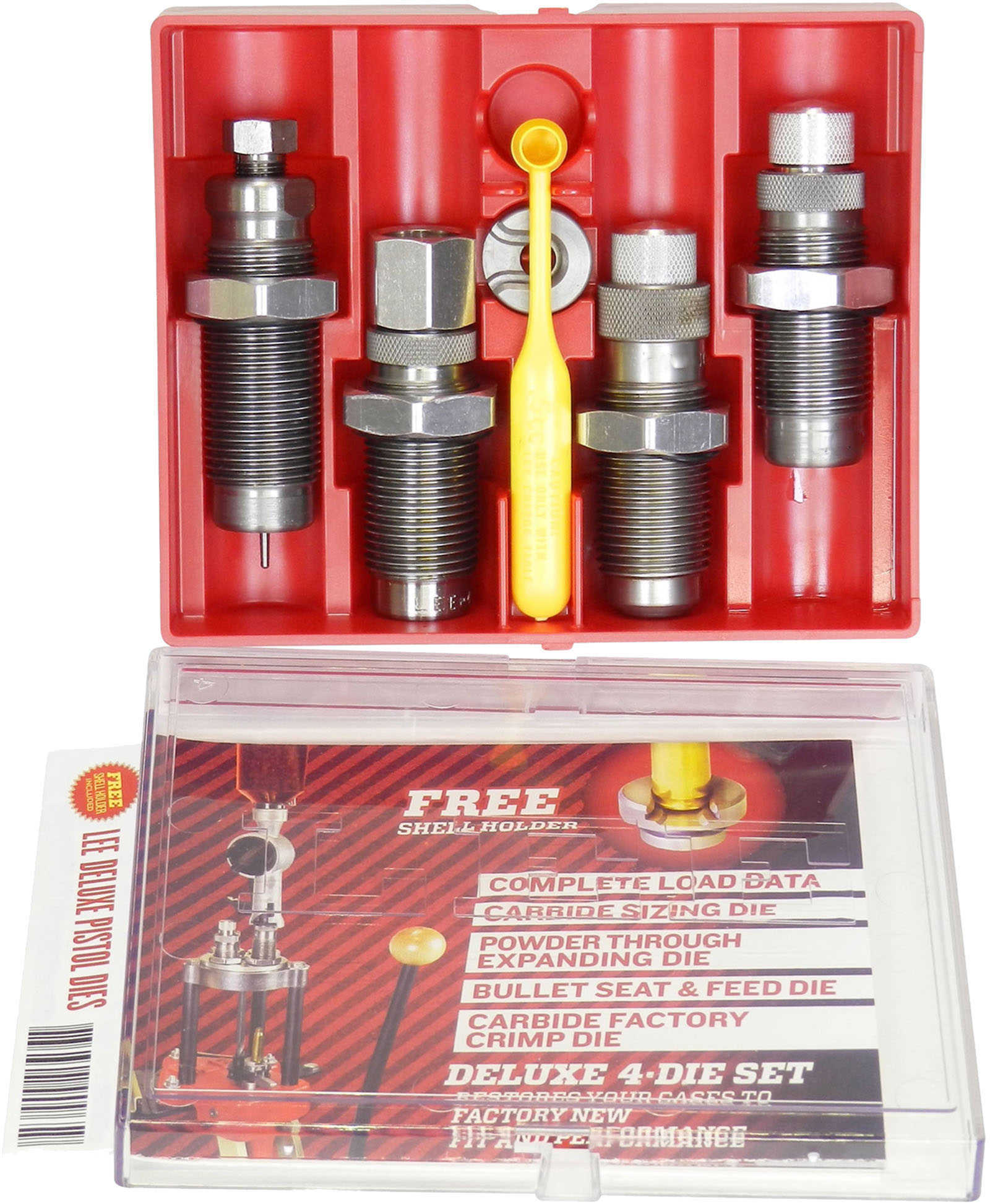 Lee Deluxe Pistol Carbide 4-Die Set With Shellholder For 45 ACP Md: 90968