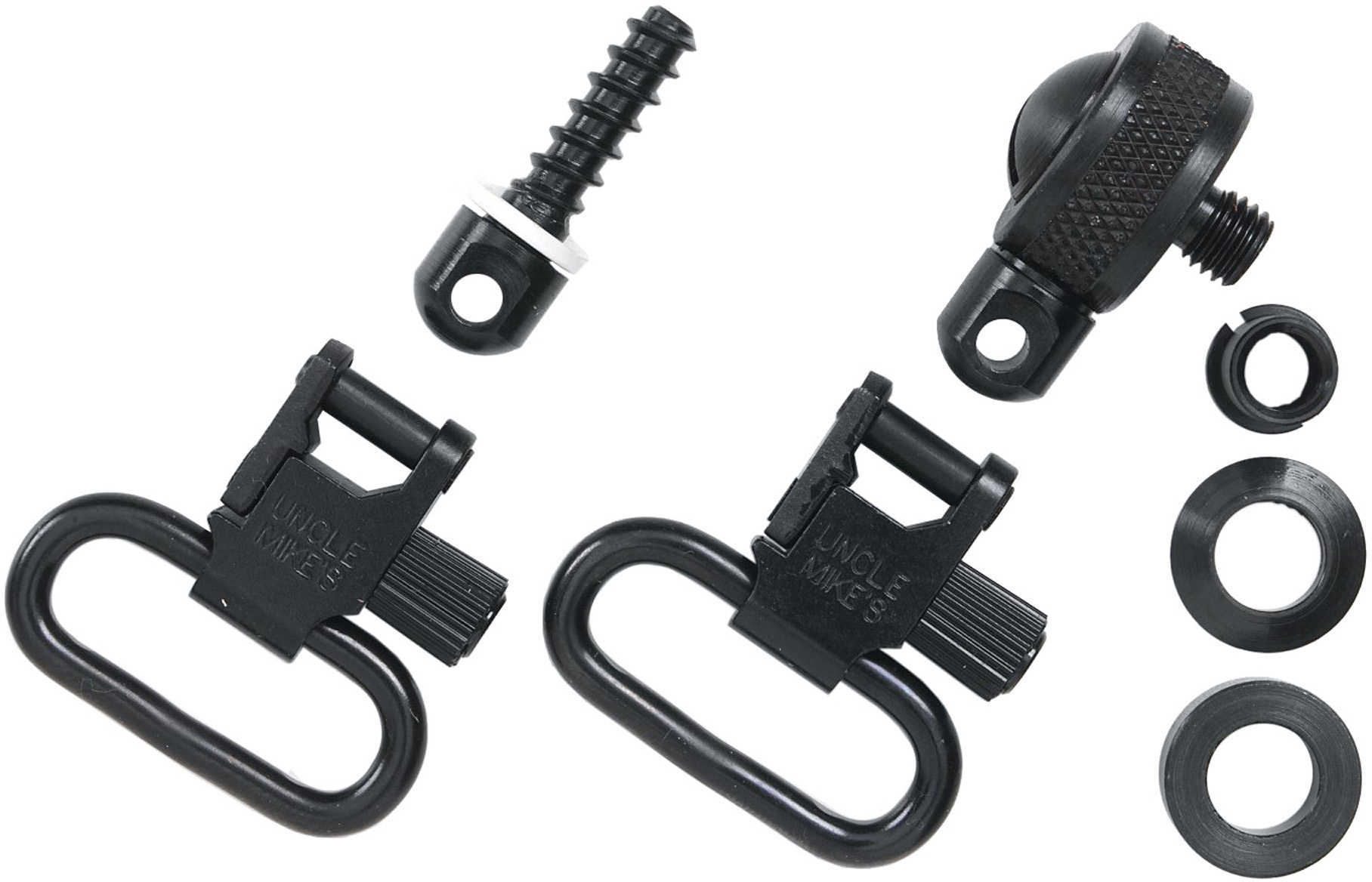 Uncle Mikes 1" Black Quick Detach Swivels For Most Pumps & Autoloading Shotguns Md: 15612