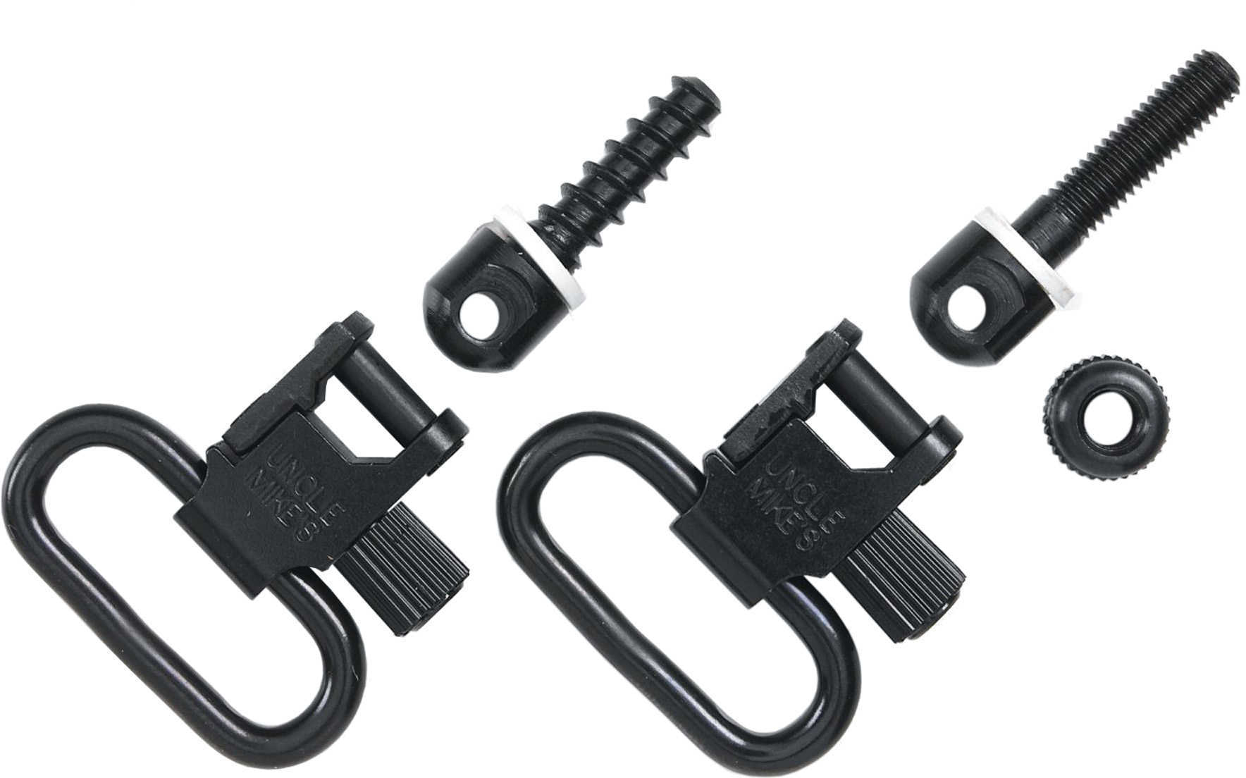 Uncle Mikes 1" Black Quick Detach Sling Swivels Md: 10012