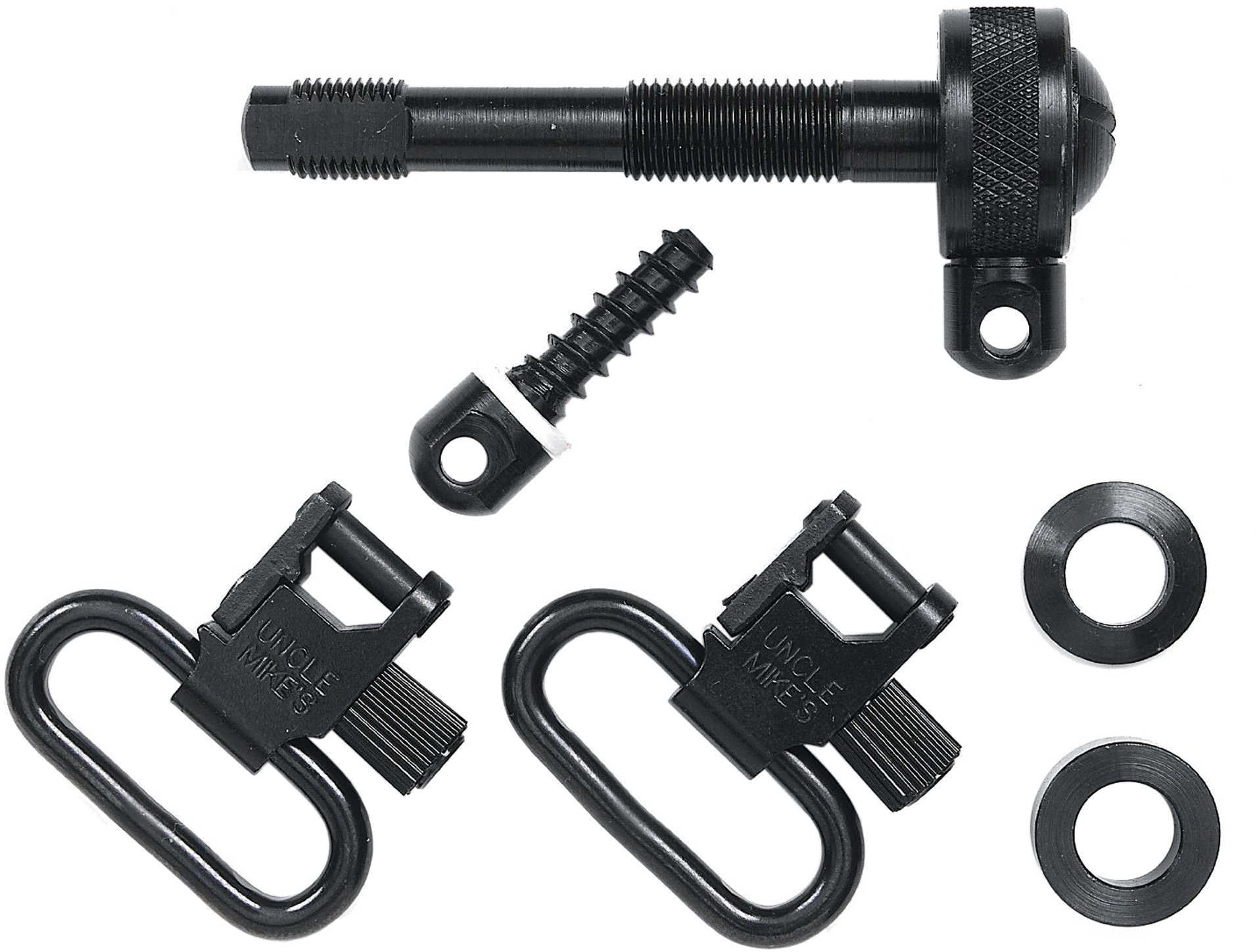 Uncle Mikes 1" Black Quick Detach Sling Swivels For Remington Model 742 Md: 11812