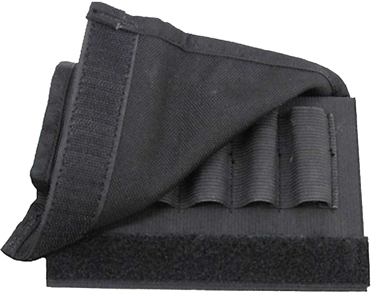 Uncle Mikes 88492 Buttstock Shell Holder Flap Style 5 Shotgun Shells Nylon Black
