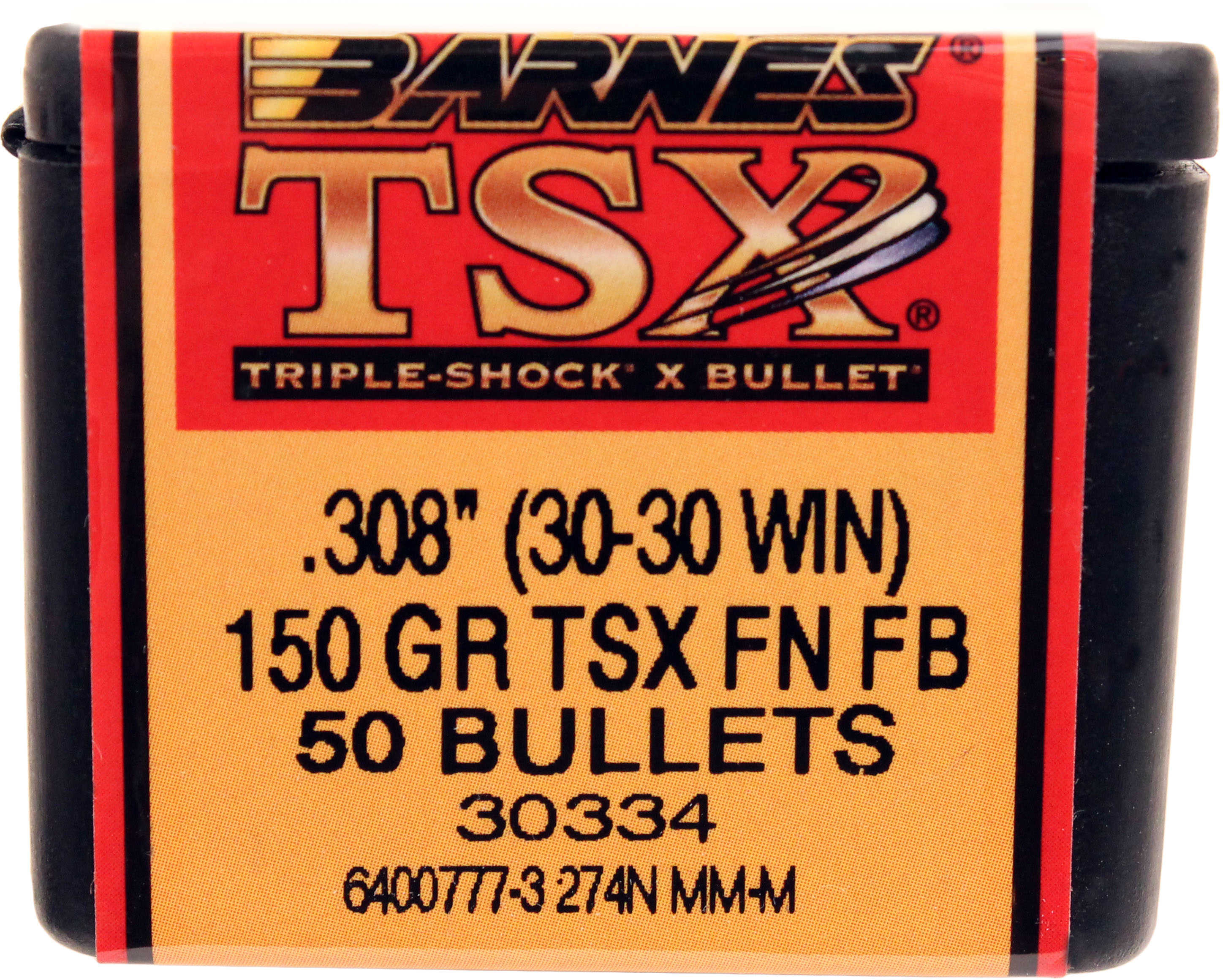 Barnes .308 Caliber 150 Grain Triple Shock Flat Nose Bullets 50/Box Md: 30820