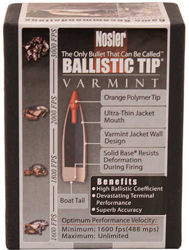 Nosler Spitzer Varmint Ballistic Tip 22 Caliber 40 Grain 100/Box Md: 39510 Bullets