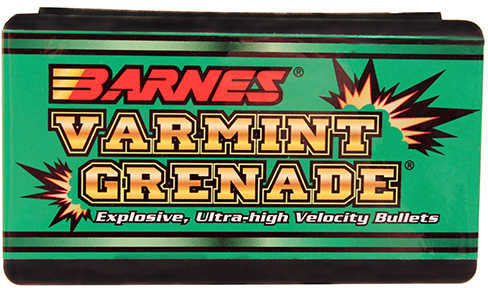 Barnes Bullets 30198 Varmint Grenade 223 Caliber .224 50 gr Flat Base Hollow Point 100 Box