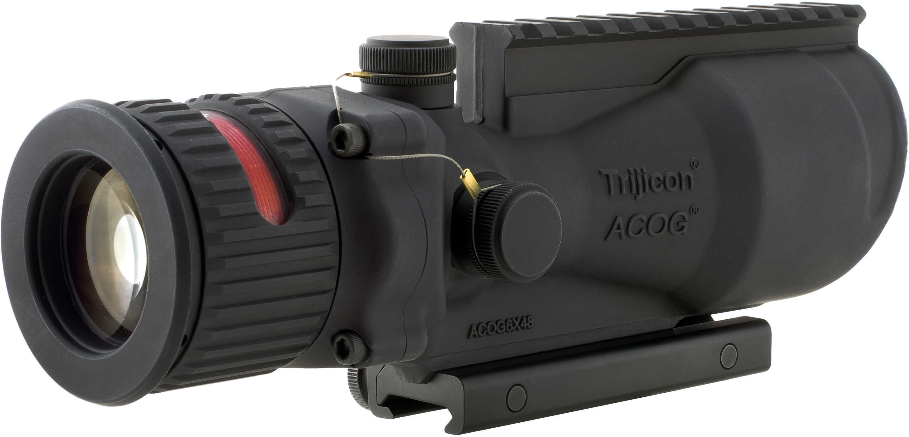 Trijicon 100006 ACOG 6x 48mm Obj 17 ft @ 100 yds FOV Black Matte Finish Illuminated Red Chevron 50 BAC