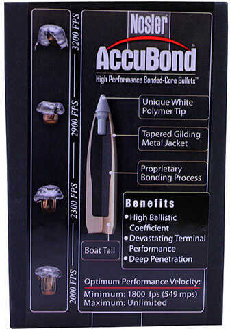 Nosler 6.5 MM 140 Grain Spitzer Accubond Bullet 50 Per Box Md: 57873