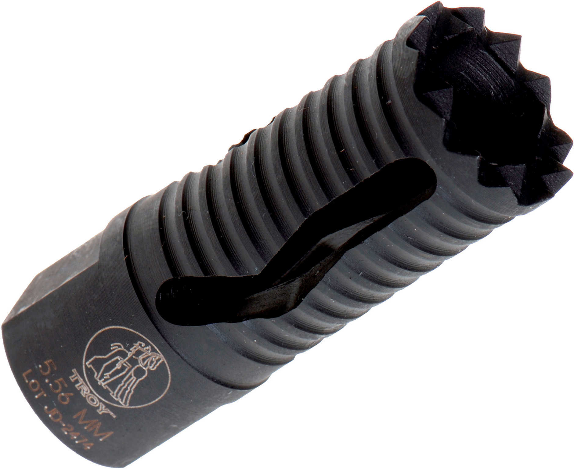 Troy Ind SSUPMED05BT00 Medieval 223 Rem/5.56 NATO Muzzle Brake 1/2"-28 tpi Black Steel