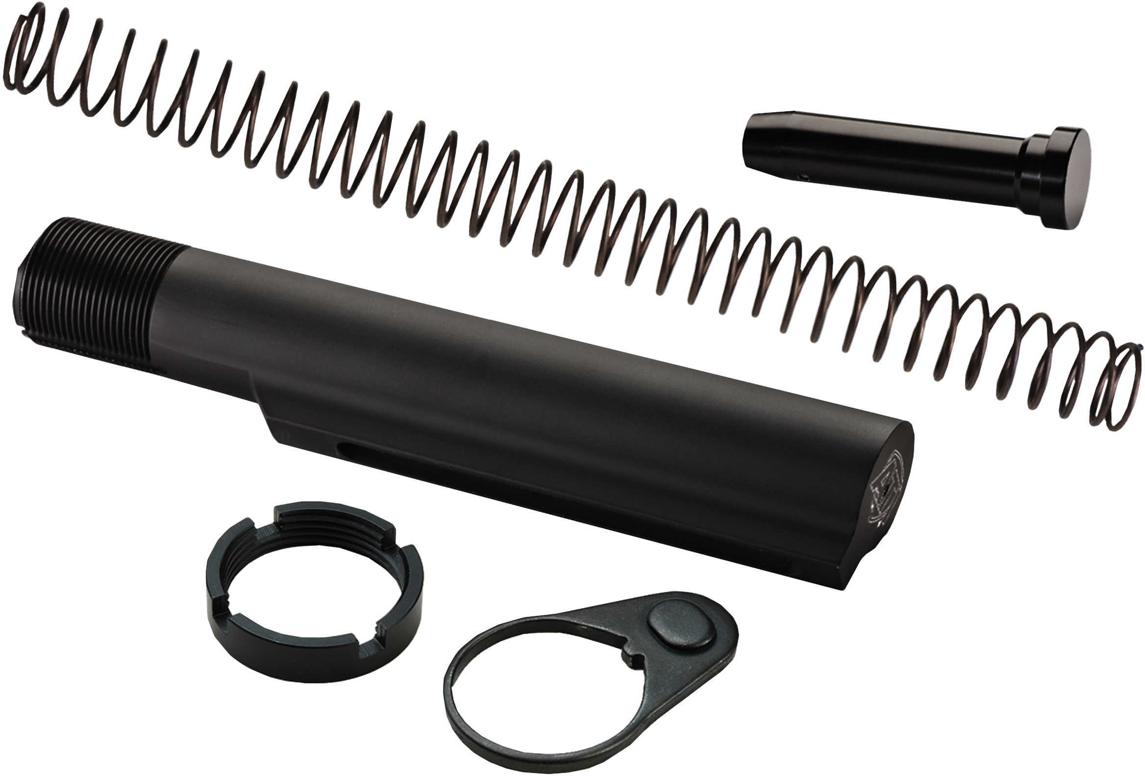 Advanced Technology A5101050 AR-15 Buffer Tube Assembly Commercial Aluminum Black Hardcoat Anodized