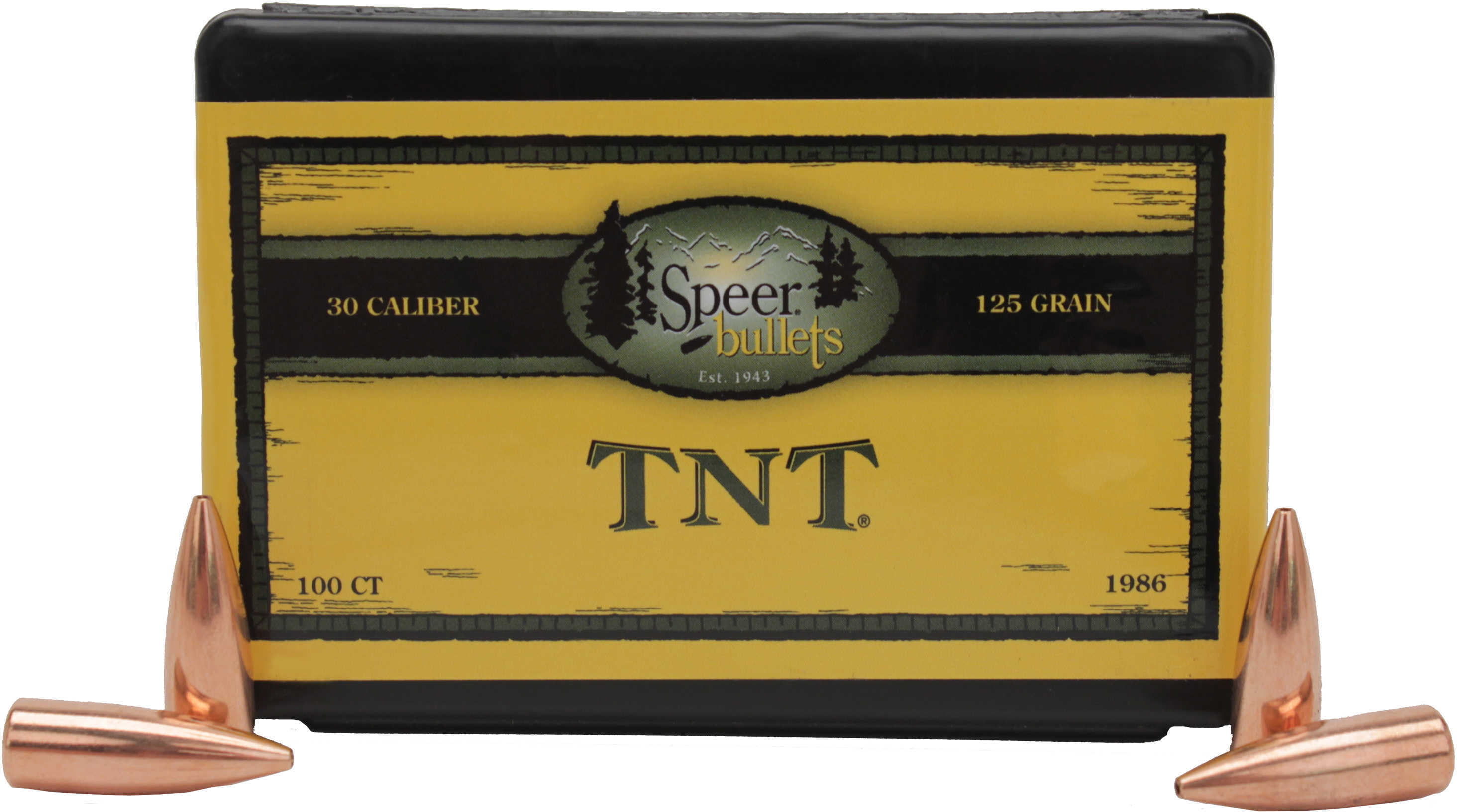 Speer Bullets 1986 TNT 30 Caliber .308 125 GR Jacketed Hollow Point (JHP) 100 Box