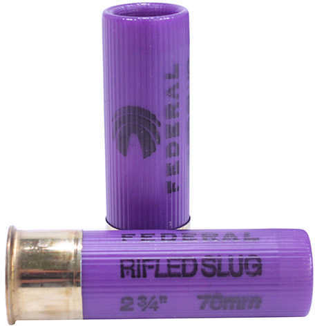 16 Gauge 2-3/4" Lead Slug  7/8 oz 5 Rounds Federal Shotgun Ammunition