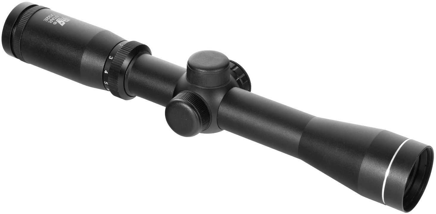 NCStar SEPB2732B Pistolero 2-7x 32mm Obj 14.00-4.50 ft @ 100 yds FOV 1" Tube Black Finish Illuminated Red Plex