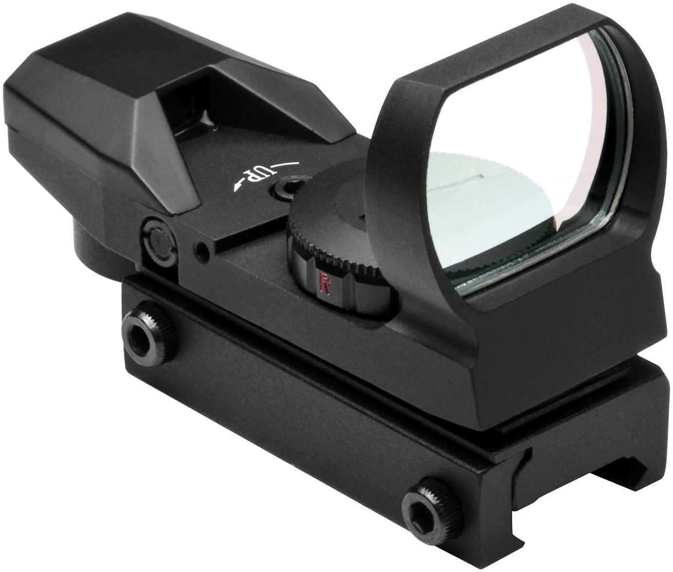 NCStar D4RGB Reflex Optic 1x 24x34mm 3 MOA Illuminated 4 Pattern Red/Green CR2032 Lithium Black Anodized