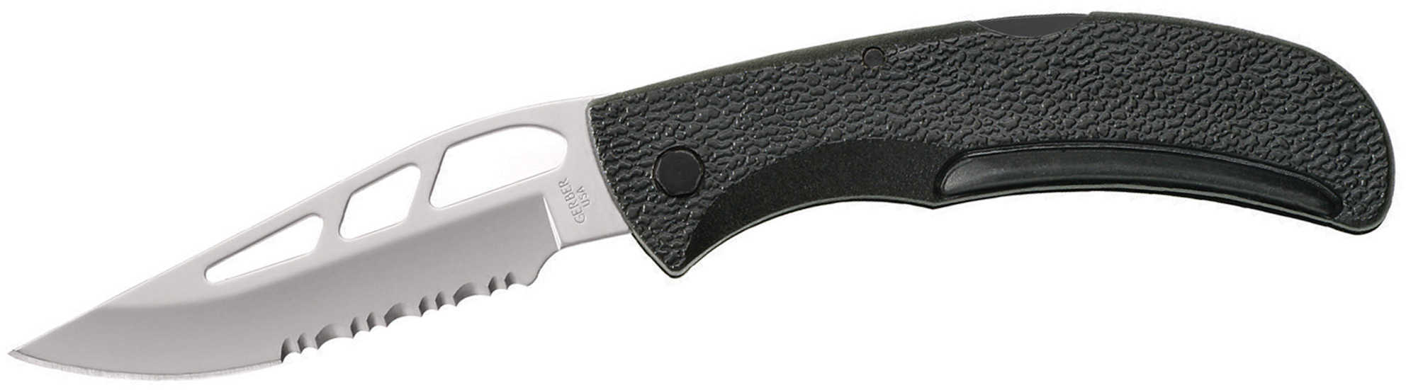 Gerber Folding Knife With Partially Serrated Clip Point Blade Md: 06751