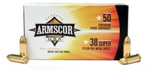 38 Special 125 Grain Full Metal Jacket 50 Rounds Armscor Ammunition