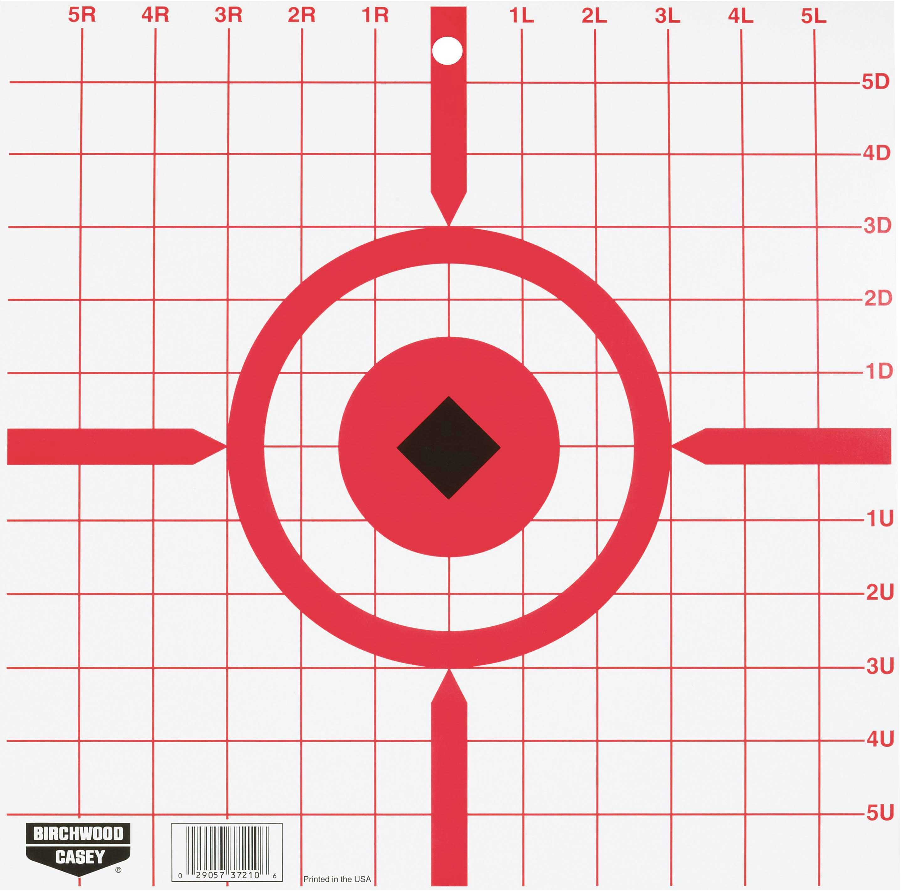 Birchwood Casey 37210 Rigid Sight-In Hanging Tagboard 12" Crosshair Orange/Black 10 Pack