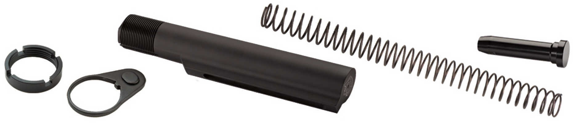 Advanced Technology A5102240 AR-15 Buffer Tube Assembly Mil-Spec Aluminum Black Hardcoat Anodized