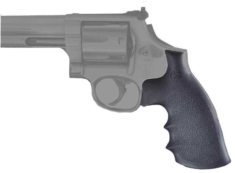 Hogue 19002 Monogrip with Finger Grooves Conversion Grip S&W K/L Frame w/Round Butt Rubber Black