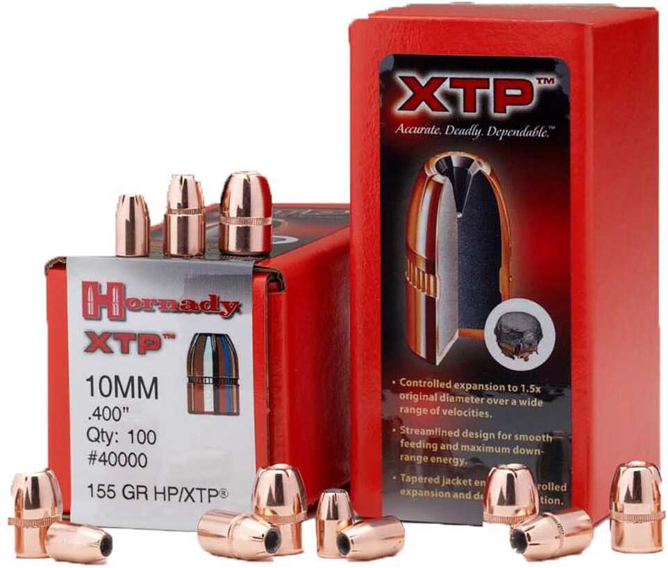 Hornady 10MM Caliber 155 Grain Hollow Point Extreme Terminal Performance 100/Box Md: 40000 Bullets