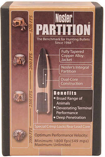 Nosler 270 Caliber 140 Grains Spitzer Partition Per 50 Md: 35200 Bullets