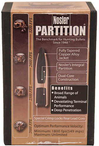 Nosler 338 Caliber 250 Grains SP Part .338" 50/Box Bullets