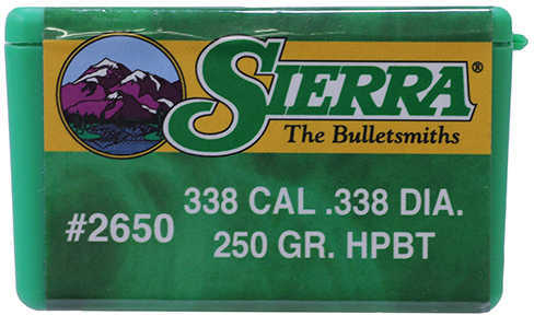Sierra 338 Caliber 250 Grains HPBT .338" 50/Box Bullets