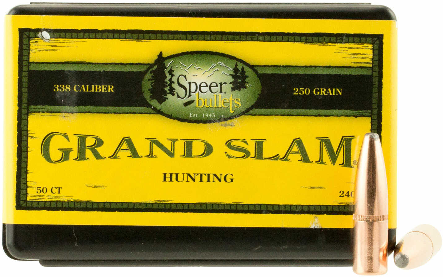 Speer Bullet 338 Caliber 250 Grains Grand Slam .338" 50/Box