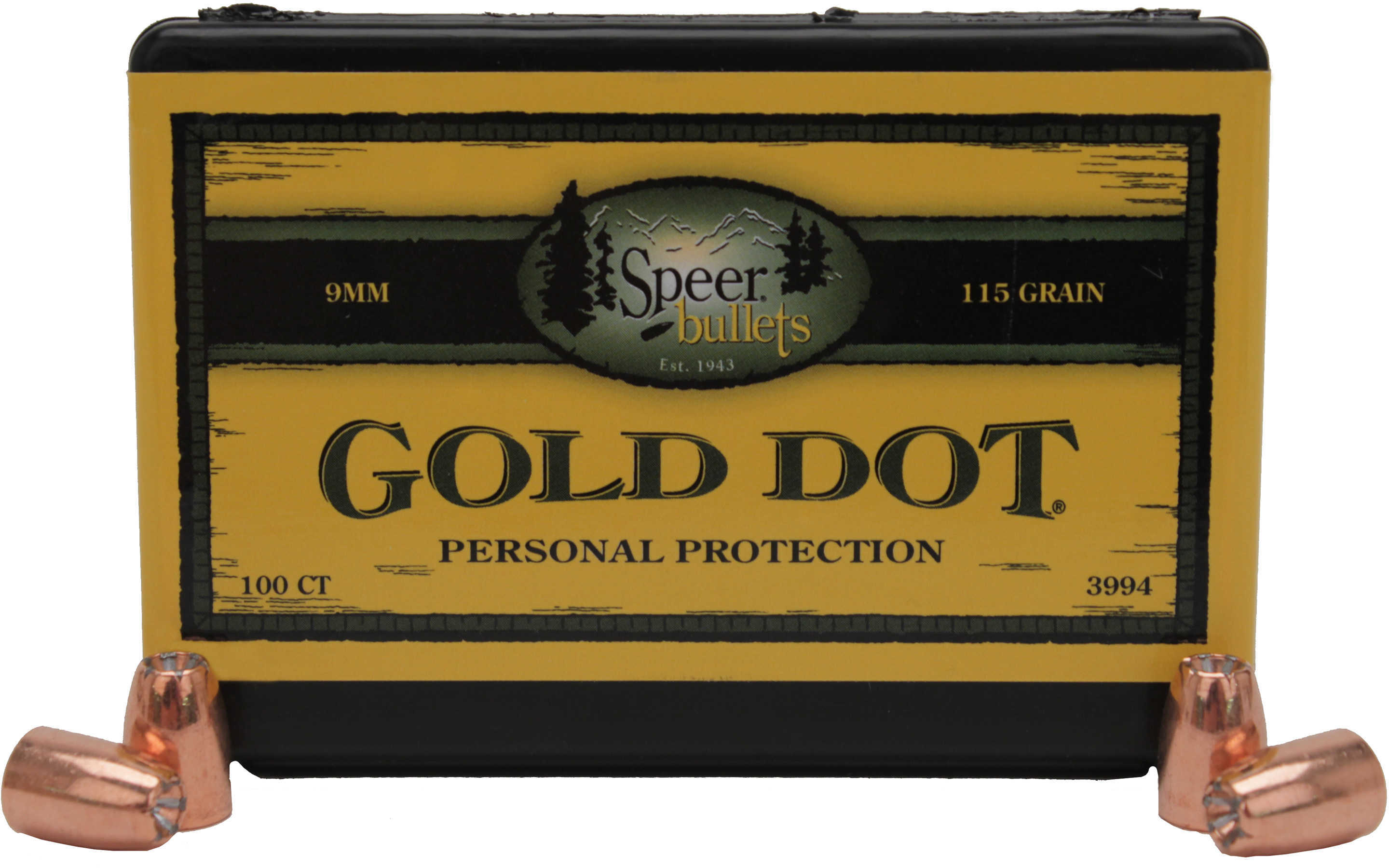 Speer Bullet 9MM 115 Grains Gold Dot HP .355" 100/Box