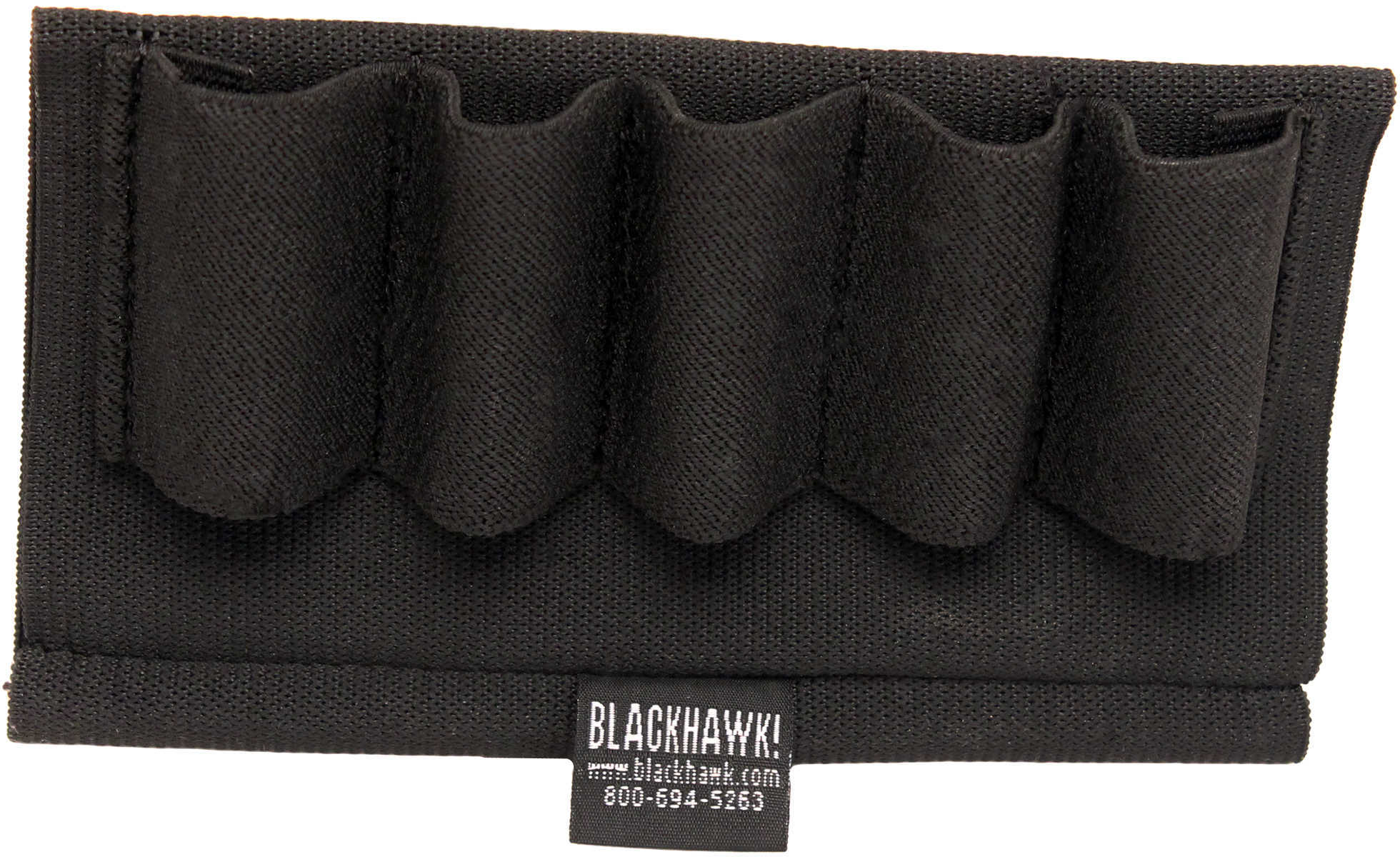 Blackhawk Products Buttstock Shell Holder - Open Style Shotgun (5 Loops) - Elastic Sleeve slips Right Over Stock - Sewn-