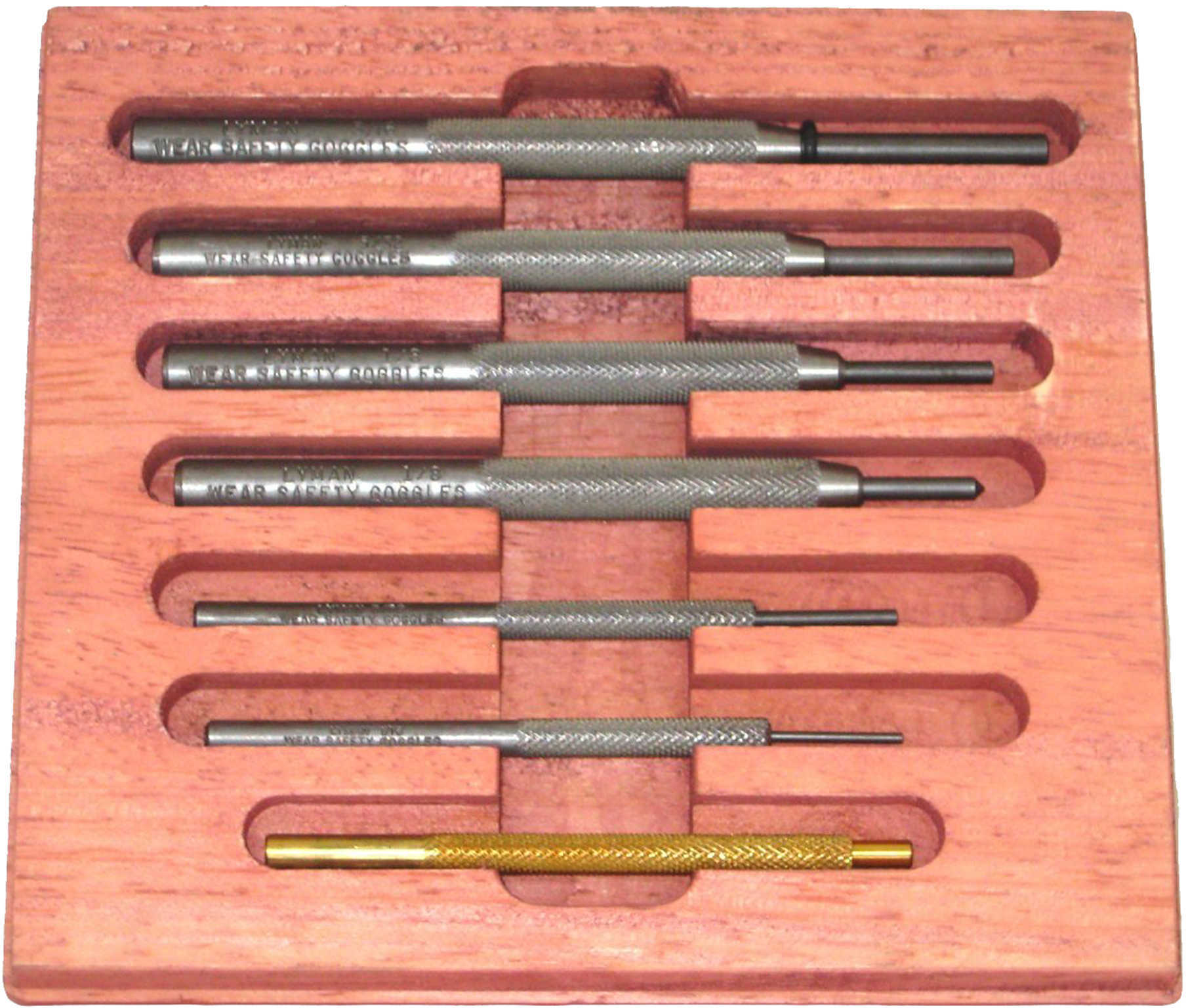 Lyman Gunsmiths Punch Set Offers a Complete Selection Quality Steel Punches With Hardened tips including