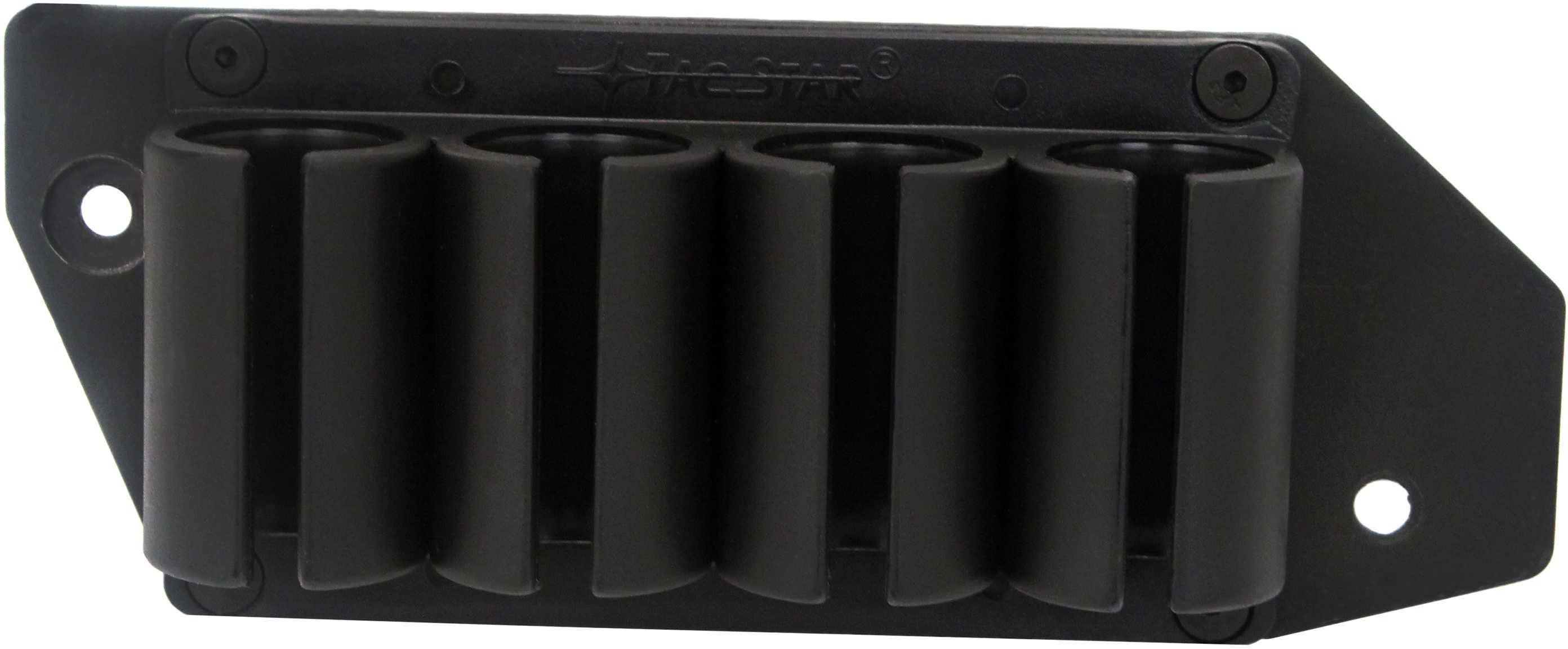 TacStar Industries Hunters Sidesaddle Mossberg 500, 590 DA - 12 Ga - 4-Shot Hytrel Polymer Shell Carrier Attached To An