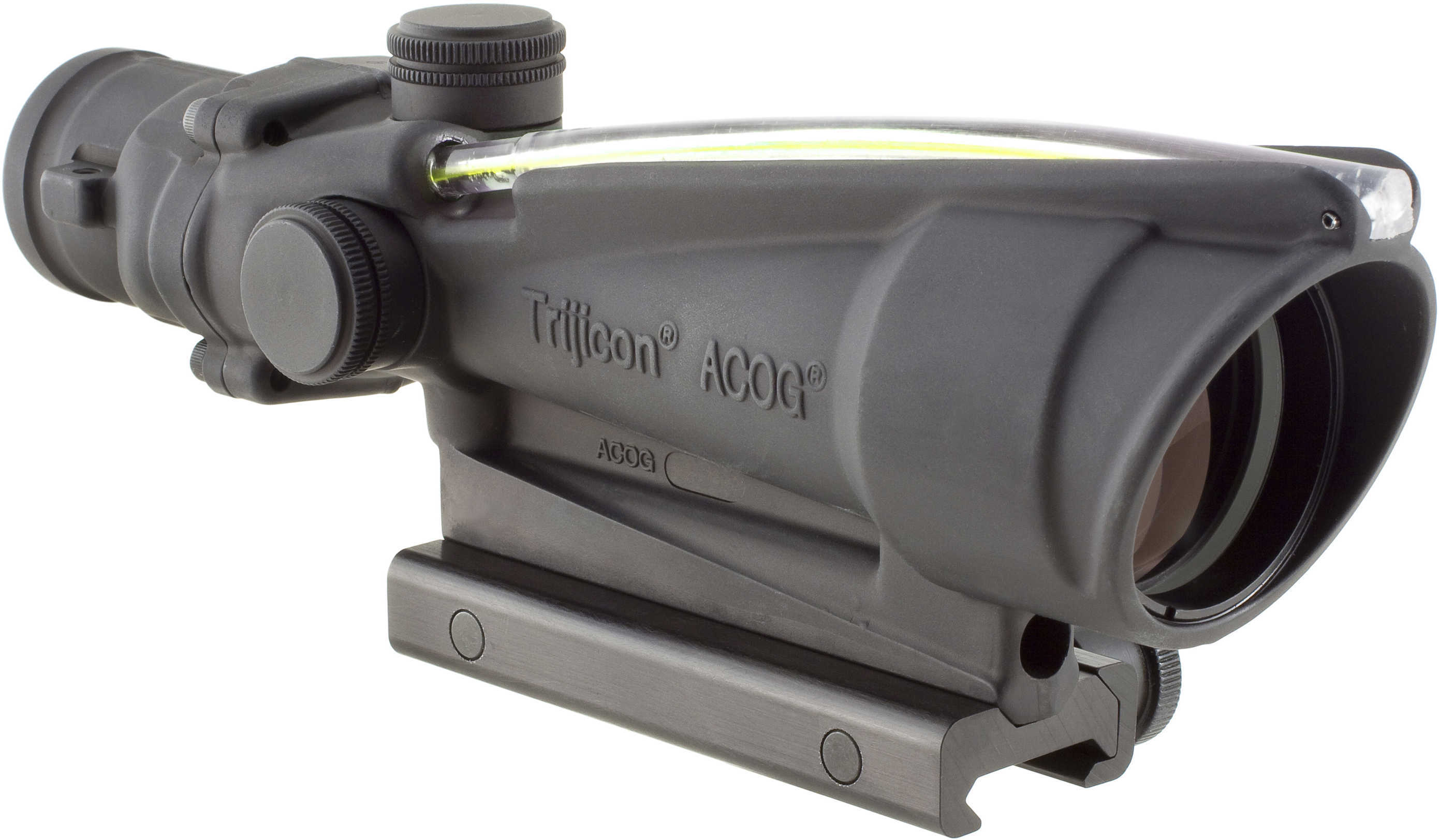 Trijicon 100143 ACOG Matte Black 3.5X 35mm Illuminated Amber Chevron .308/7.62 BDC Reticle