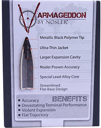 Nosler Varmageddon Bullets 224 Caliber 40 Grains FB Tipped 100ct