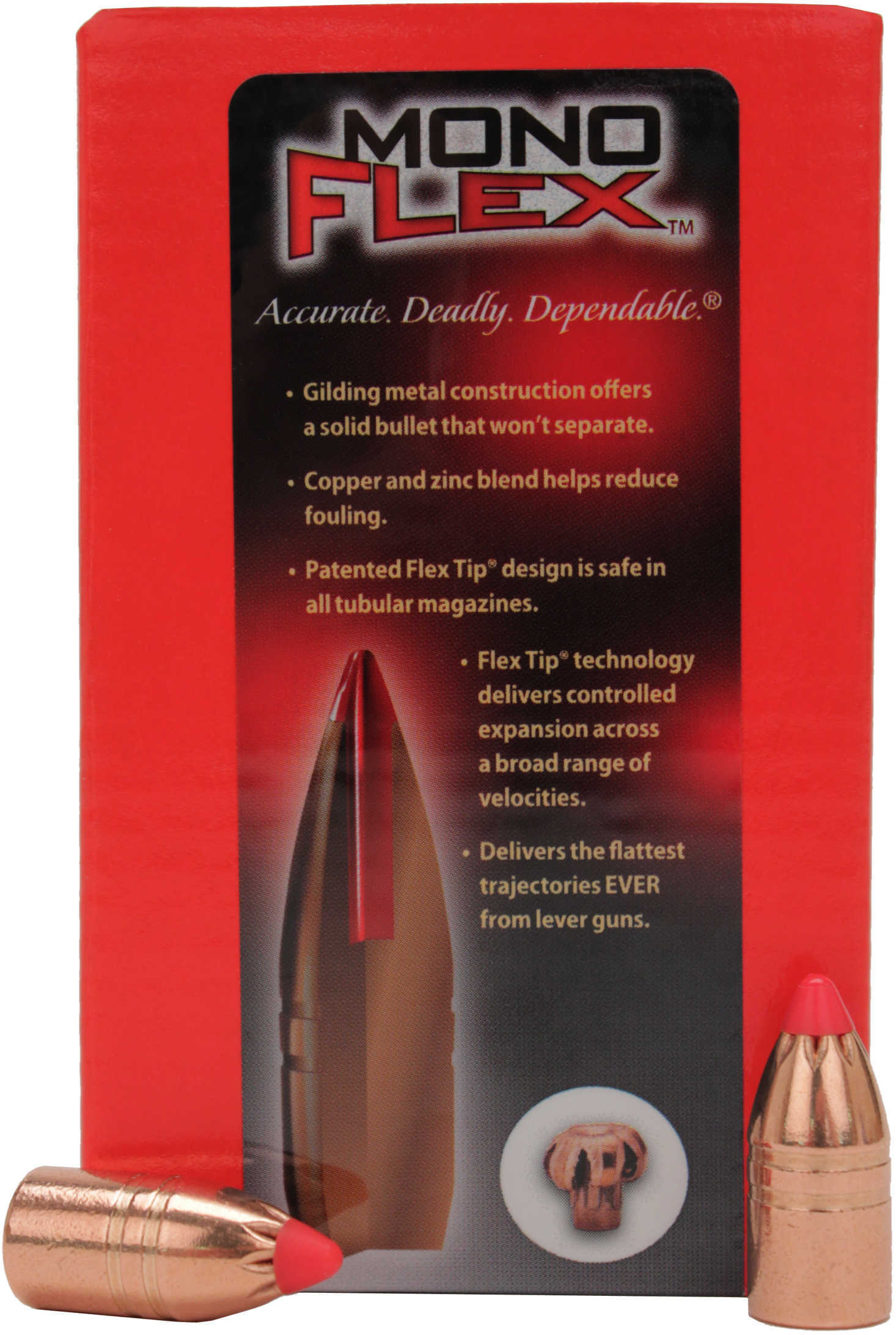 Hornady 45010 MonoFlex 45 Caliber .458 250 GR 50 Box