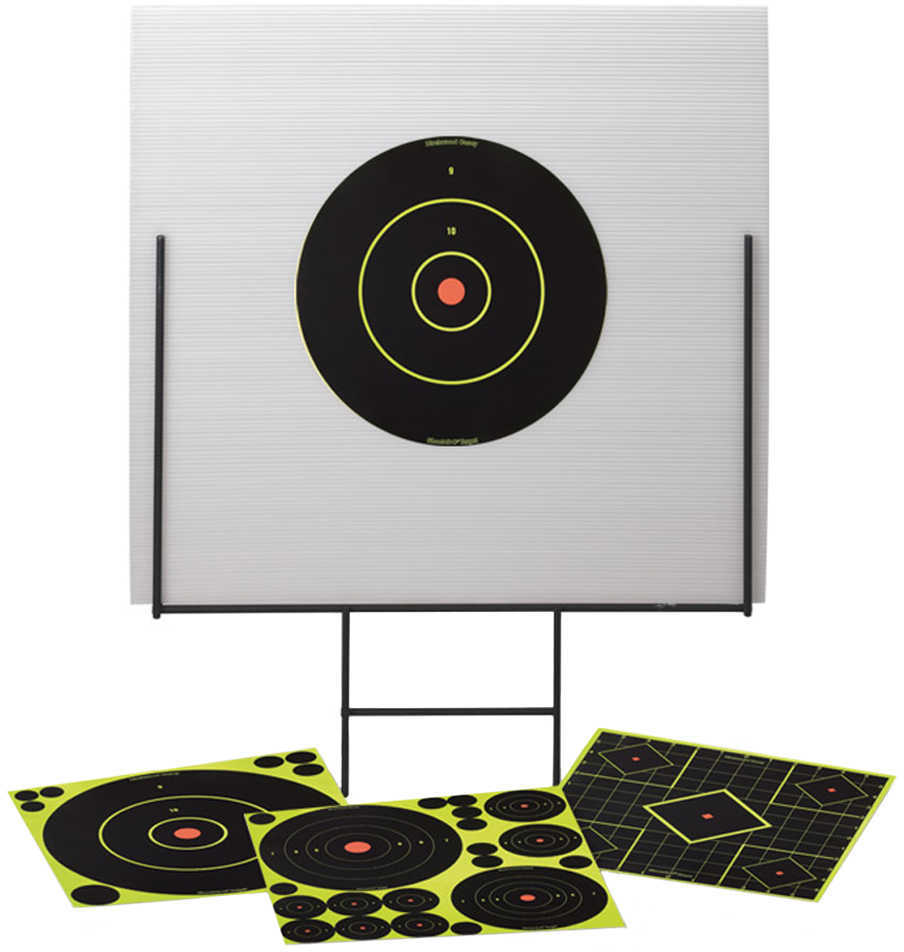 Birchwood Casey 46101 Shoot-N-C Portable Shooting Range Self-Adhesive Paper/Steel Bullseye/Diamond Black/Red 1 Kit