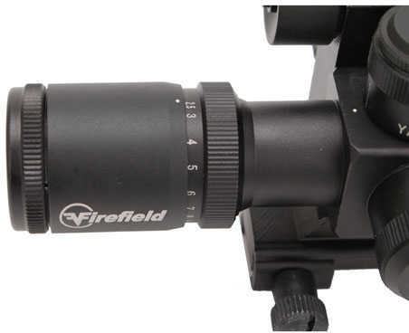 Firefield FF13014 Rifle Scope with Green Laser 2.5-10x 40mm Obj 34.86-11.53 ft @ 100 yds FOV 30mm Tube Black Matte Finis