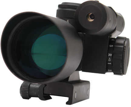 Firefield FF13014 Rifle Scope with Green Laser 2.5-10x 40mm Obj 34.86-11.53 ft @ 100 yds FOV 30mm Tube Black Matte Finis