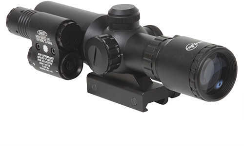 Firefield FF13017 Rifle Scope with Green Laser 1.5-5x 32mm Obj 42-14.7 ft @ 100 yds FOV 30mm Tube Black Matte Finish Ill