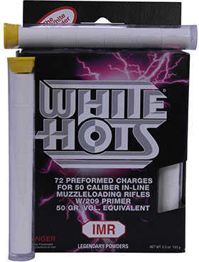 IMR White Hots Powder Pellets .50 Caliber 50 gr. 72 pk. HAZMAT Model: