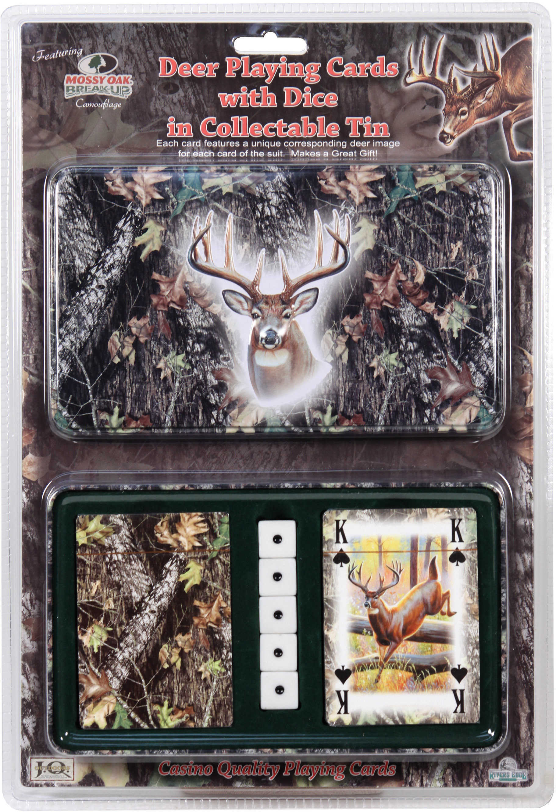 River's Edge Playing Card And Dice Set In Collectable Tin Double Deck APG