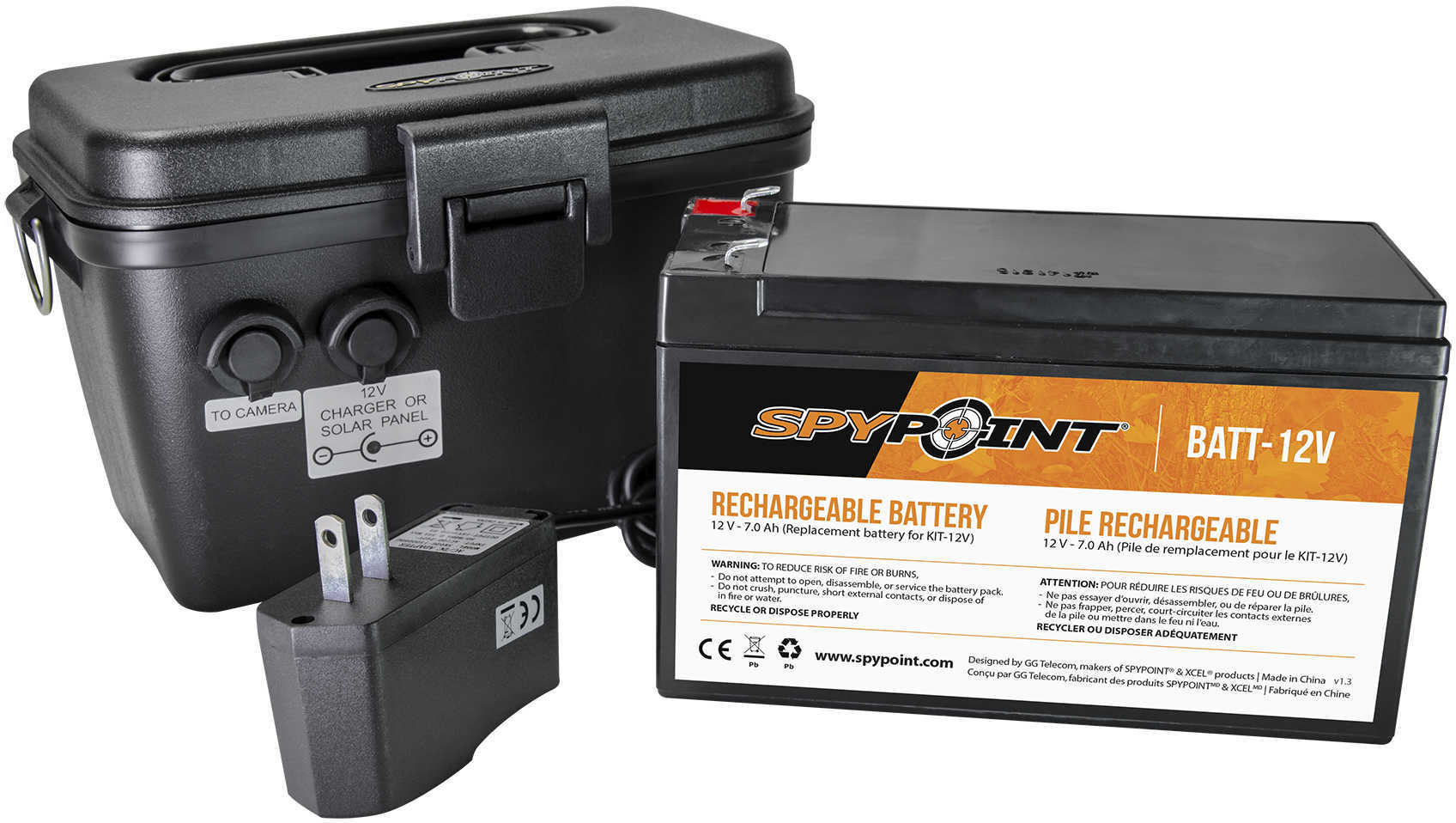 SpyPoint 12V Battery, Charger and Housing Kit KIT-12V